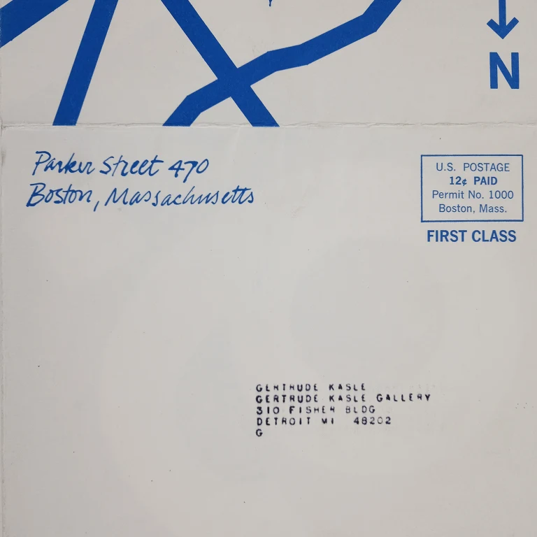 Detail for Insights Parker St. 470 Monumental Art Exhibition Invitation Large Number Graphic Poster, 1970 (3 of 3)