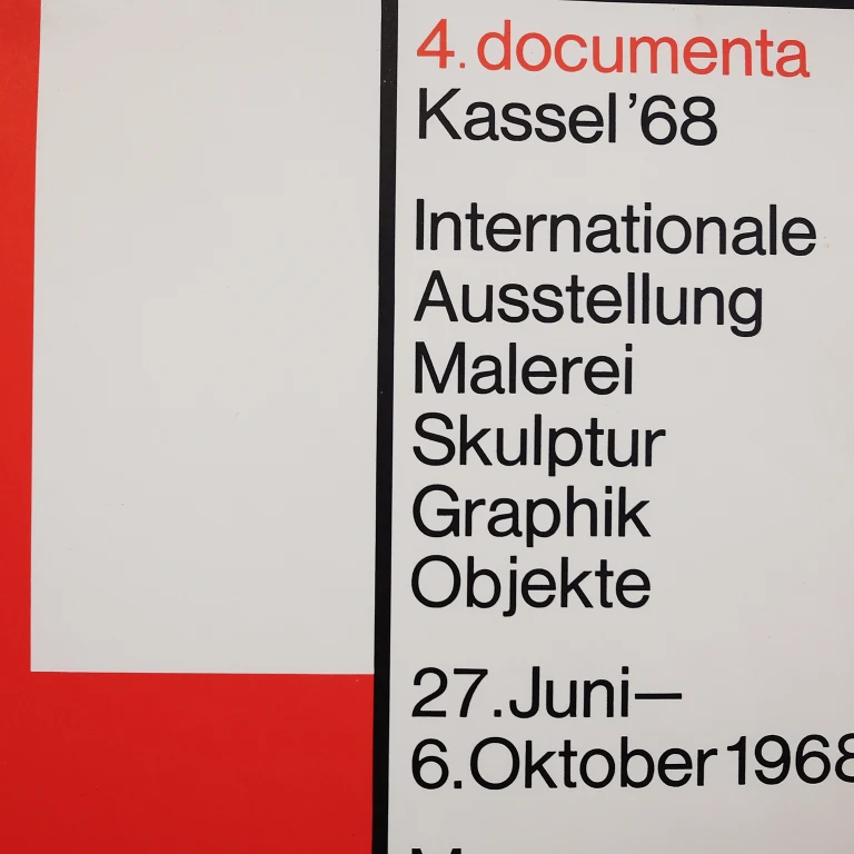 Detail for documenta 4. Kassel '68 International Exhibition Painting Sculpture Graphic Arts Objects Poster, 1968 (3 of 4)