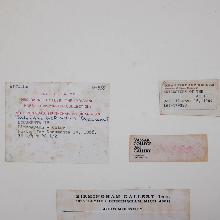 Detail for documenta 4. Kassel '68 International Exhibition Painting Sculpture Graphic Arts Objects Poster, 1968 (4 of 4)