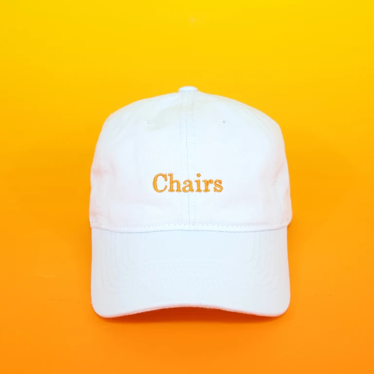 Detail for "Chairs" Hat (White), 2024 (2 of 4)
