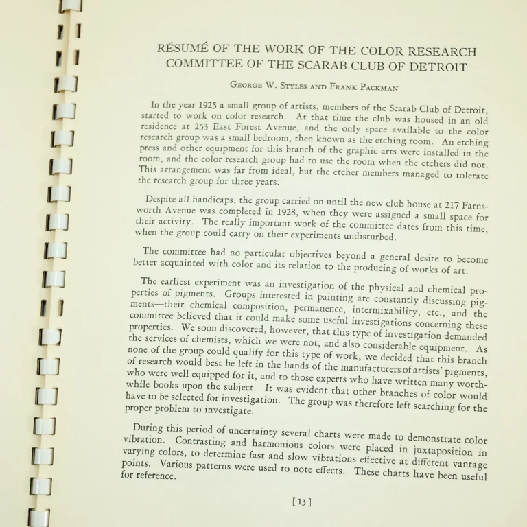 Detail for COLOR LIGHT AND VISION: An Investigation of The Elemental Nature of Visual Perception, A Report of Some Studies Inspired by Henry G. Stevens, 1938 (2 of 7)