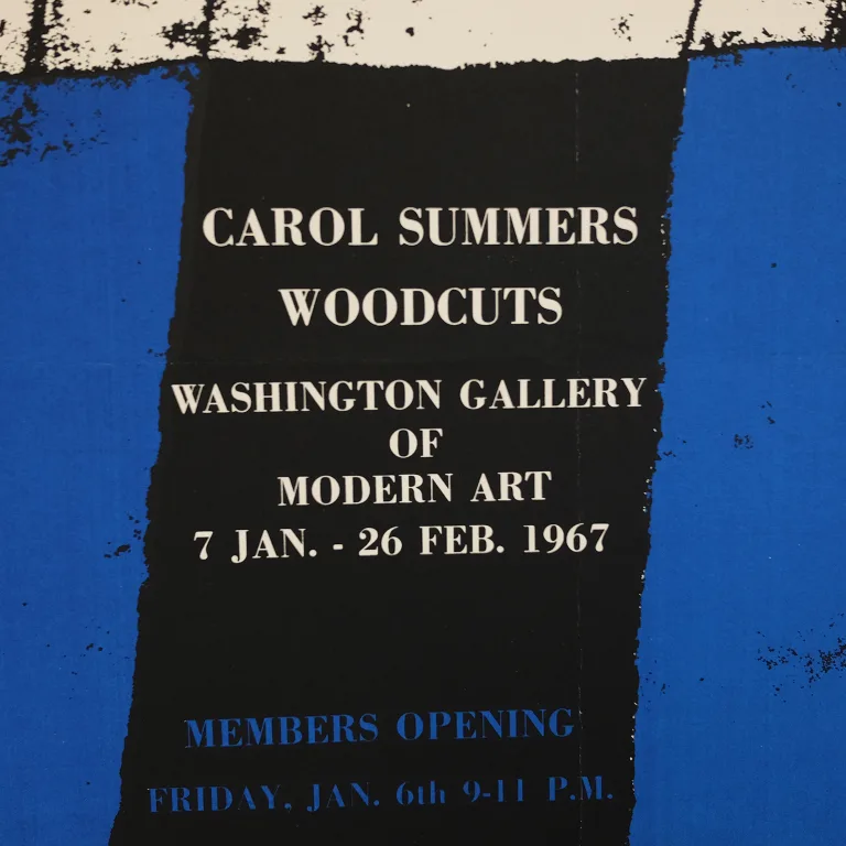 Detail for Carol Summers Woodcuts Washington Gallery of Modern Art Exhibition Poster, 1967 (3 of 3)