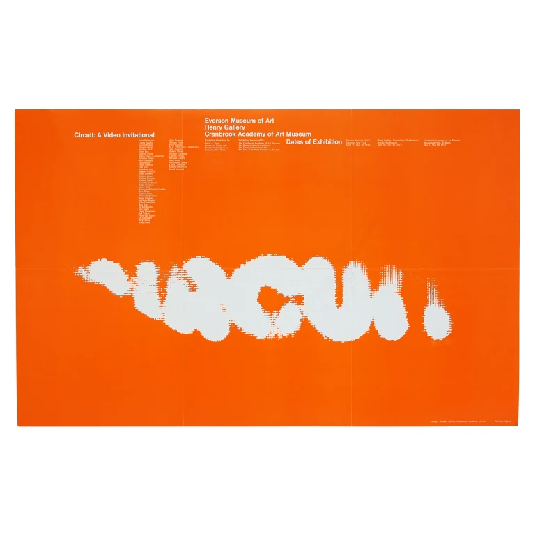 Detail for Circuit: A Video Invitational at Cranbrook Academy of Art feat. John Baldessari, Nam June Paik, Richard Serra, Bruce Nauman Exhibition Poster, 1973 (1 of 3)