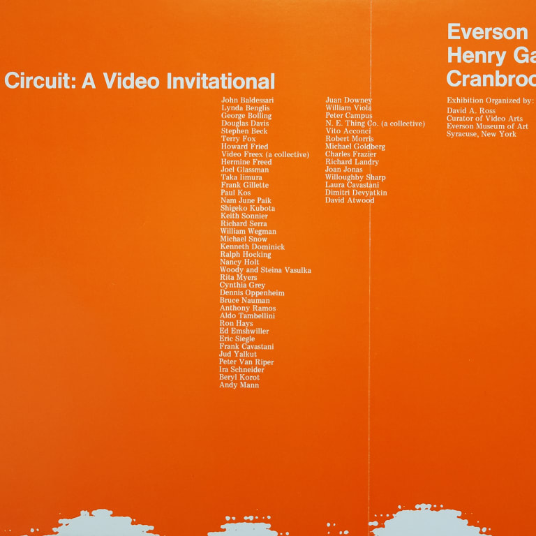 Detail for Circuit: A Video Invitational at Cranbrook Academy of Art feat. John Baldessari, Nam June Paik, Richard Serra, Bruce Nauman Exhibition Poster, 1973 (2 of 3)