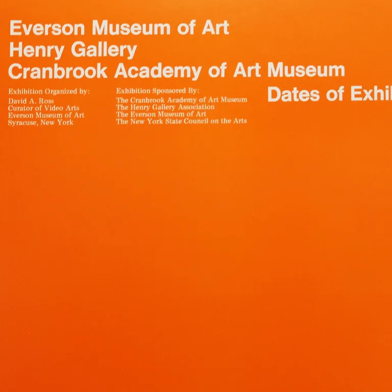 Detail for Circuit: A Video Invitational at Cranbrook Academy of Art feat. John Baldessari, Nam June Paik, Richard Serra, Bruce Nauman Exhibition Poster, 1973 (3 of 3)