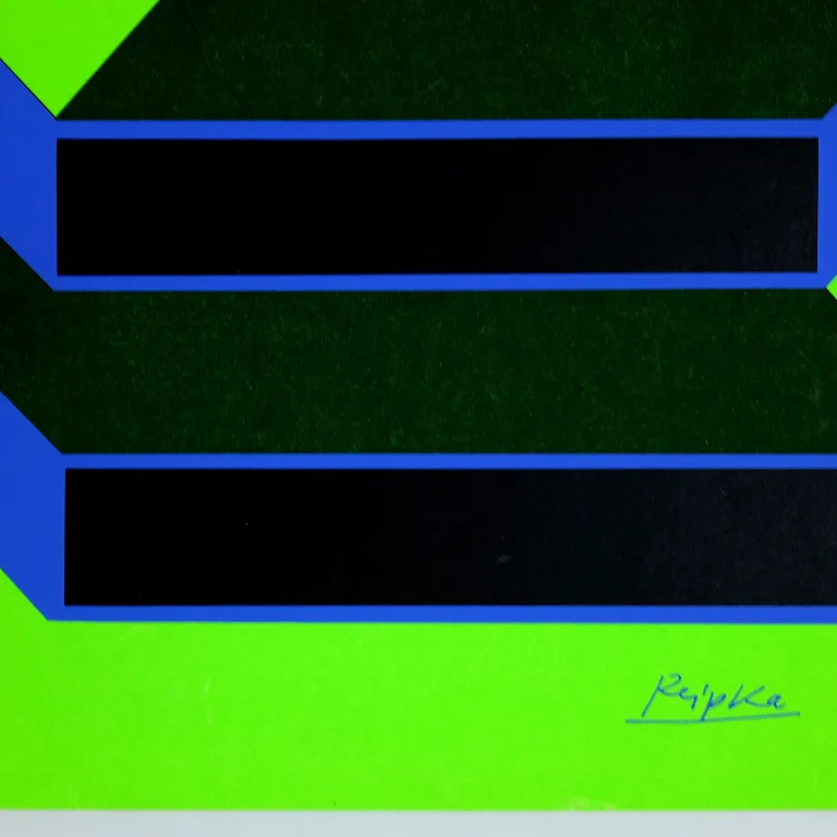 Detail for Untitled Op Art Print by Jurgen Reipka, 1973 (3 of 3)