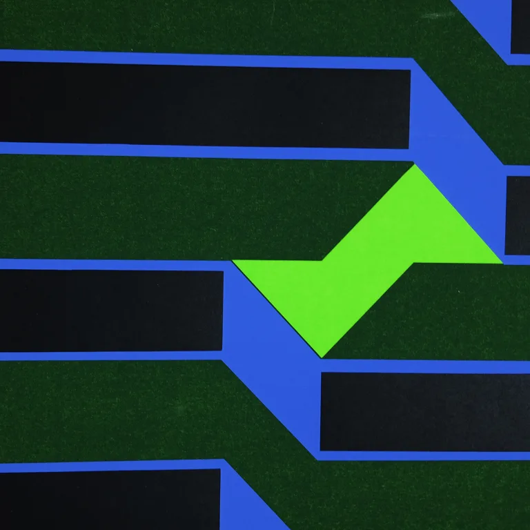 Detail for Untitled Op Art Print by Jurgen Reipka, 1973 (2 of 3)