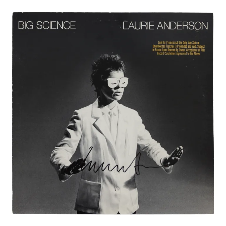Detail for "Big Science" by Laurie Anderson LP, 1982 (Signed) (1 of 3)
