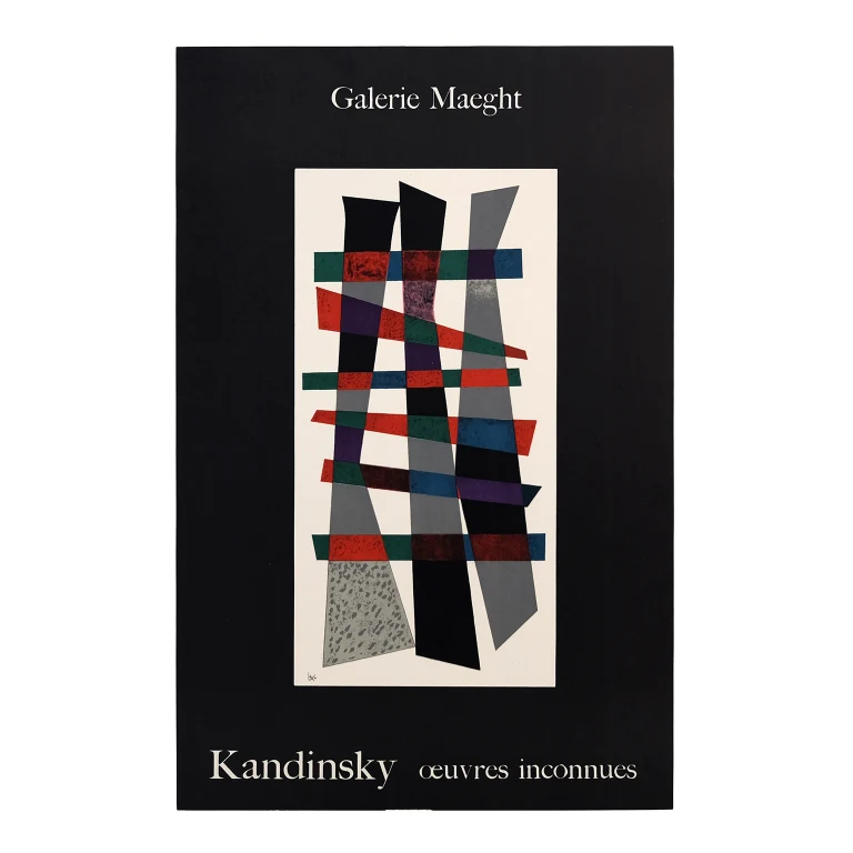 Detail for Wassily Kandinsky Galerie Maeght Oeuvres Inconnues Graphic Poster, 1953 (1 of 4)