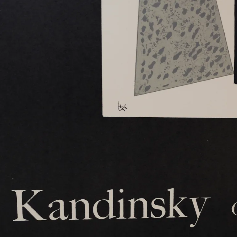 Detail for Wassily Kandinsky Galerie Maeght Oeuvres Inconnues Graphic Poster, 1953 (4 of 4)