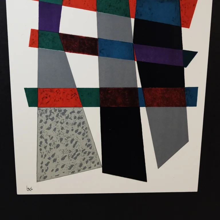 Detail for Wassily Kandinsky Galerie Maeght Oeuvres Inconnues Graphic Poster, 1953 (3 of 4)