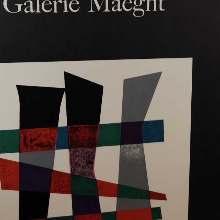 Detail for Wassily Kandinsky Galerie Maeght Oeuvres Inconnues Graphic Poster, 1953 (2 of 4)