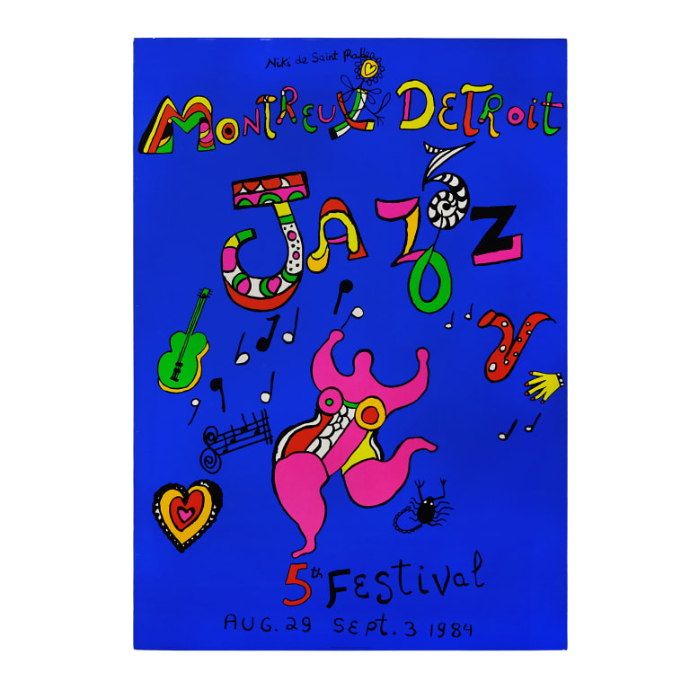 Detail for Niki de Saint Phalle for Montreux Detroit Jazz Festival Serigraph Poster, 1984 (1 of 3)