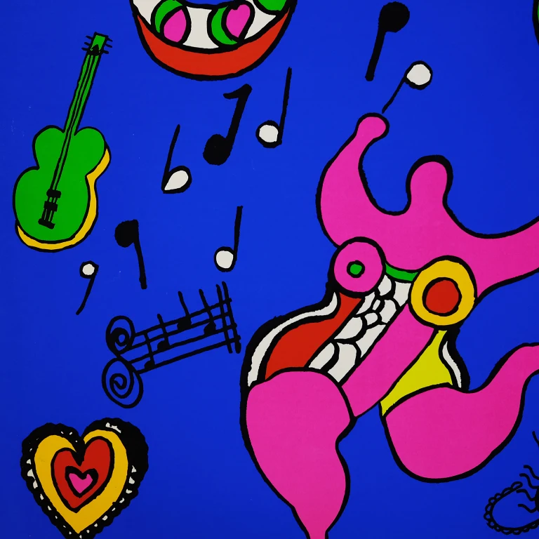 Detail for Niki de Saint Phalle for Montreux Detroit Jazz Festival Serigraph Poster, 1984 (3 of 3)