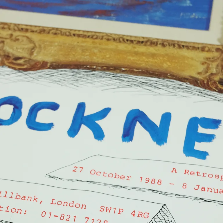 Detail for David Hockney at Tate Gallery Original Solo Exhibition Poster, 1988 (4 of 5)