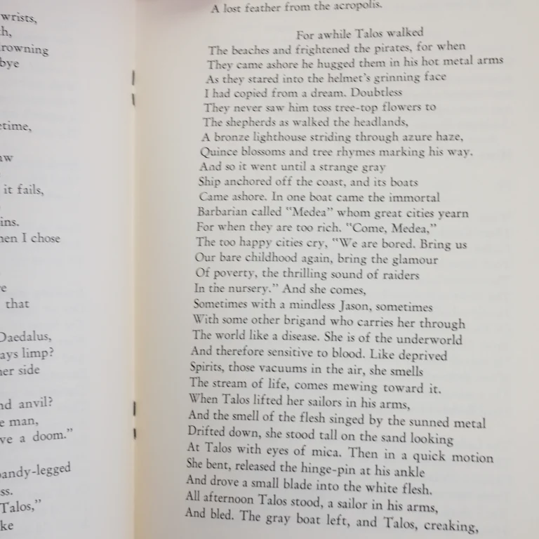 Detail for "Daedalus" Staplebound Poetry Book by Radcliffe Squires, 1968 (4 of 5)