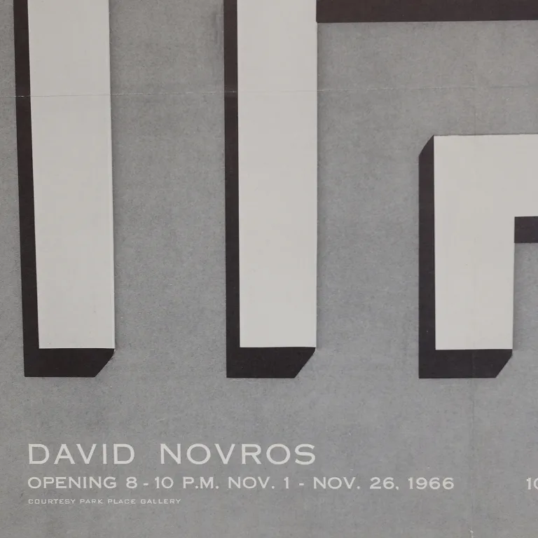 Detail for David Novros at Dwan Gallery Exhibition Poster, 1966 (3 of 3)