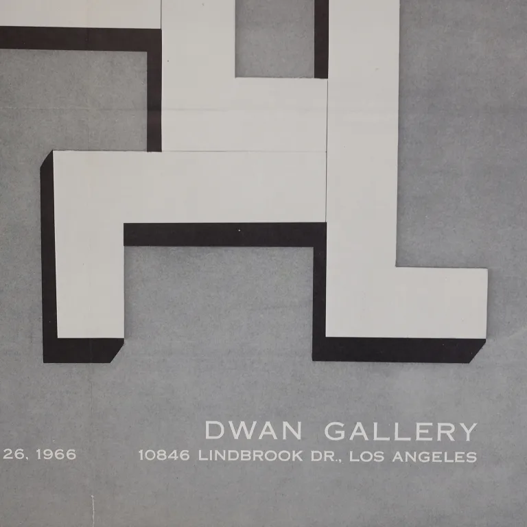 Detail for David Novros at Dwan Gallery Exhibition Poster, 1966 (2 of 3)