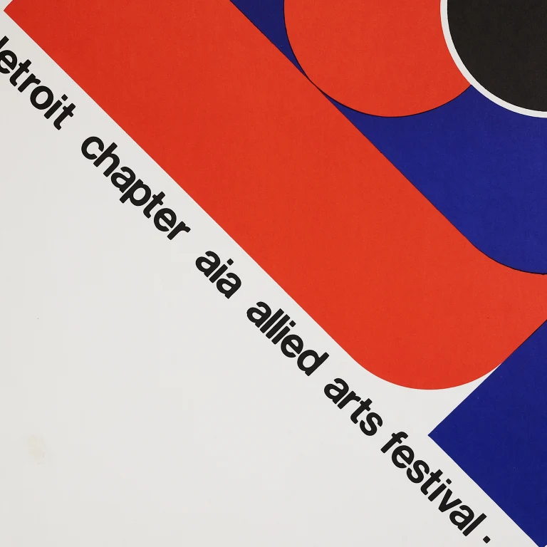 Detail for Detroit Chapter AIA Allied Arts Festival Fisher Building Poster, 1970 (3 of 3)