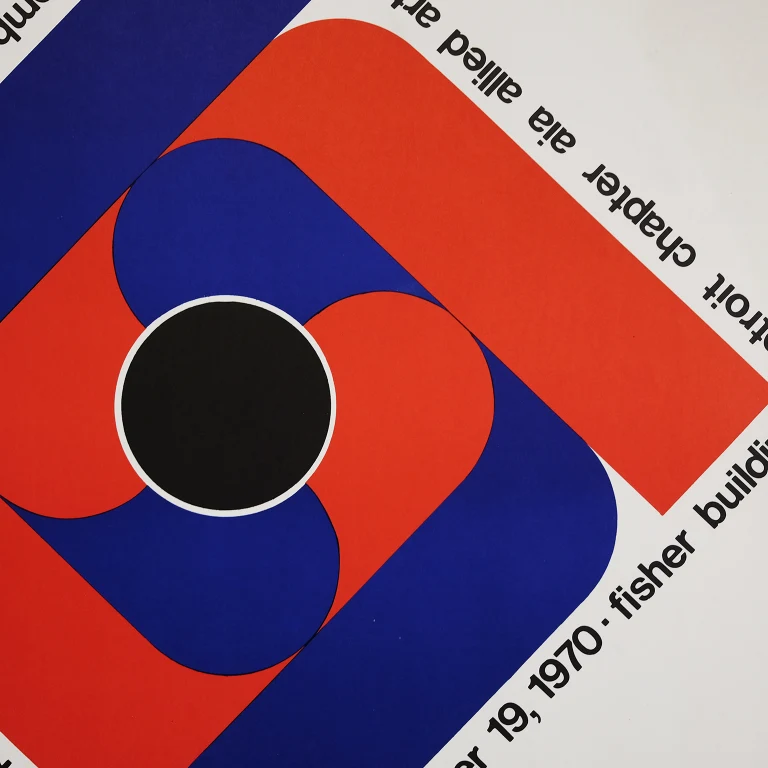 Detail for Detroit Chapter AIA Allied Arts Festival Fisher Building Poster, 1970 (2 of 3)