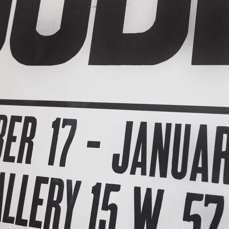 Detail for Donald Judd at Green Gallery Original First Solo Exhibition Poster, 1963 (4 of 6)