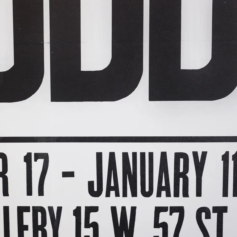 Detail for Donald Judd at Green Gallery Original First Solo Exhibition Poster, 1963 (5 of 6)
