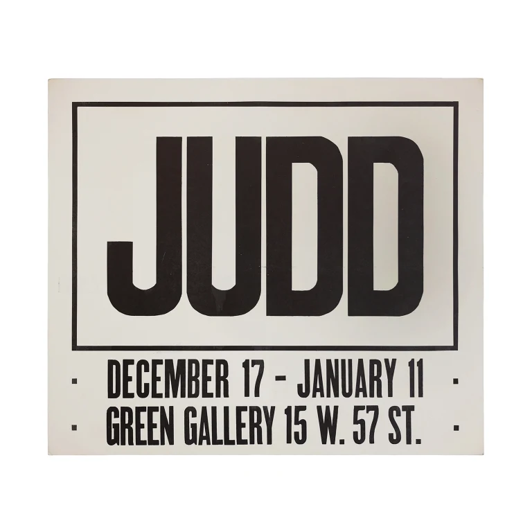 Detail for Donald Judd at Green Gallery Original First Solo Exhibition Poster, 1963 (1 of 6)