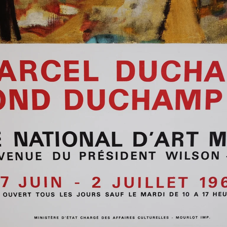 Detail for Marcel Duchamp / Ramond Duchamp-Villon Musée National D'Art Moderne Poster, 1967 (2 of 4)