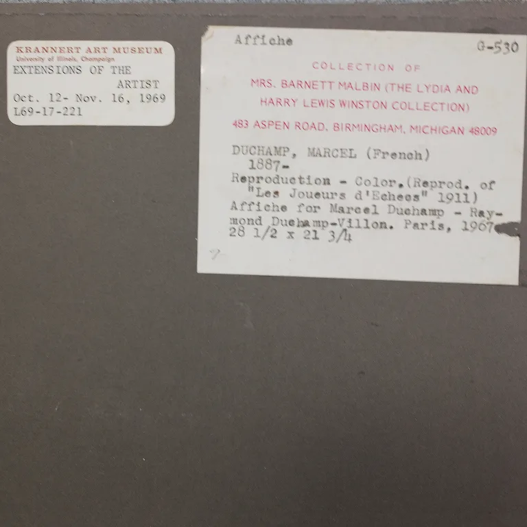 Detail for Marcel Duchamp / Ramond Duchamp-Villon Musée National D'Art Moderne Poster, 1967 (4 of 4)