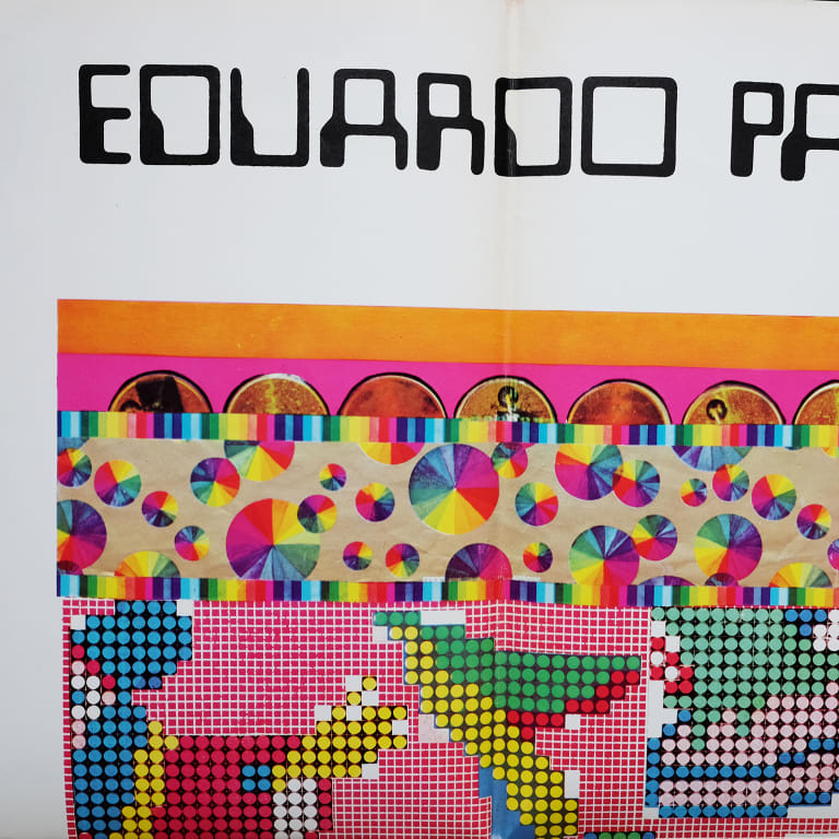 Detail for Eduardo Paolozzi at Stedelijk Museum Amsterdam Wim Crouwel Designed Exhibition Poster, 1968 (2 of 6)