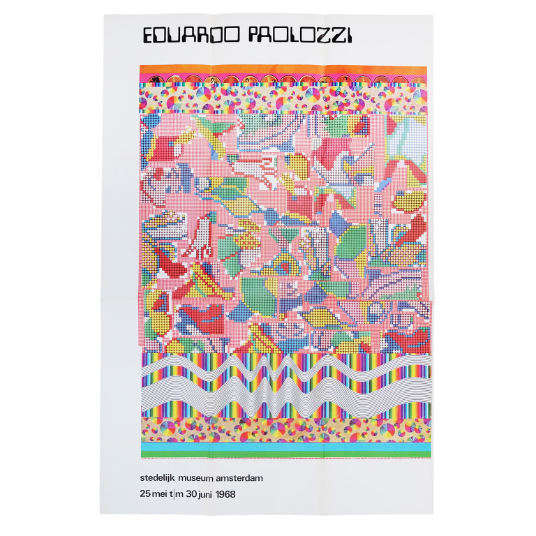 Detail for Eduardo Paolozzi at Stedelijk Museum Amsterdam Wim Crouwel Designed Exhibition Poster, 1968 (1 of 6)