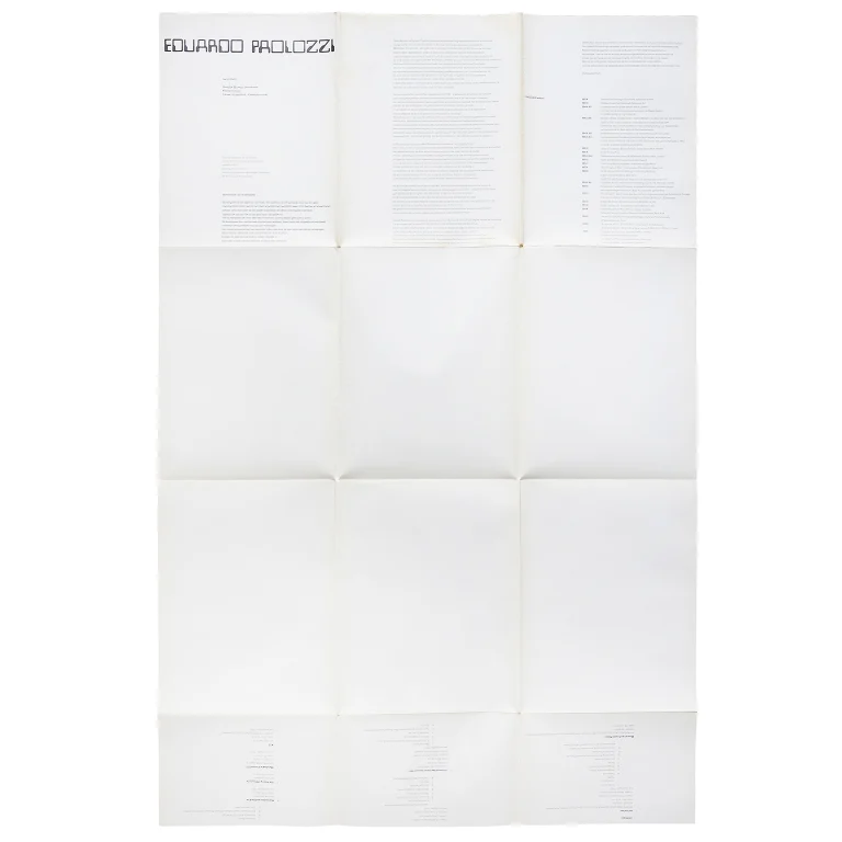 Detail for Eduardo Paolozzi at Stedelijk Museum Amsterdam Wim Crouwel Designed Exhibition Poster, 1968 (6 of 6)