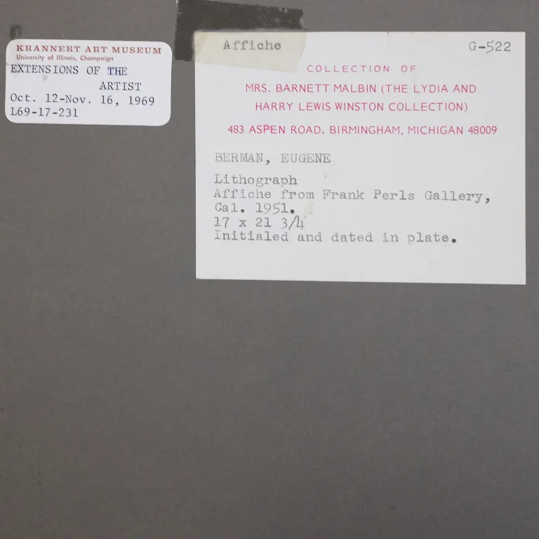 Detail for Eugene Berman Recent Paintings, Watercolors, Drawings + Sketches for Rigoletto for The Metropolitan Opera Poster, 1951 (4 of 4)