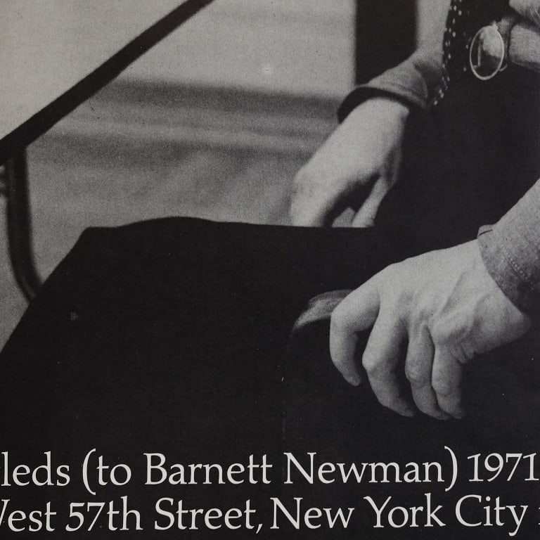 Detail for Barnett Newman Untitleds from Dan Flavin Dwan Gallery New York City Exhibition Poster, 1971 (3 of 4)