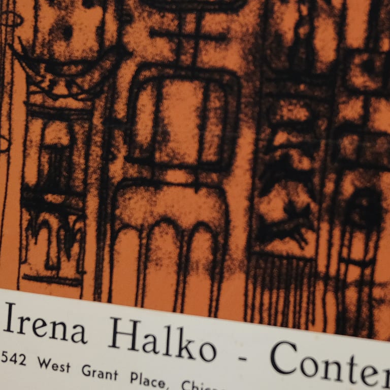 Detail for Irena Halko Contemporary Art Gallery Chicago Exhibition Poster, 1965 (3 of 4)