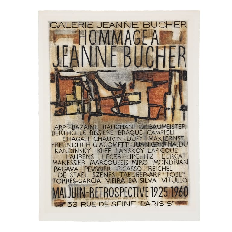 Detail for Hommage Jeanne Bucher Mai Juin: Retrospective 1925 - 1960 Lithograph Exhibition Poster (1 of 4)