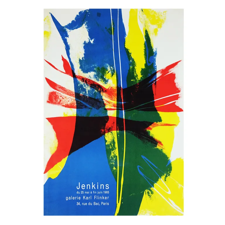 Detail for Paul Jenkins at Galerie Karl Flinker Exhibition Poster, 1965 (1 of 3)