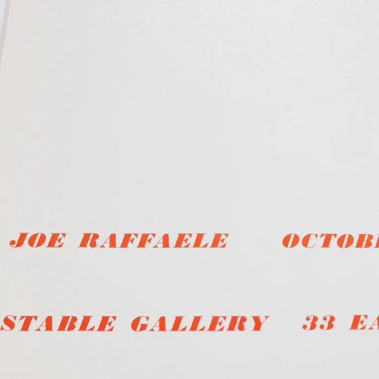 Detail for Joe Raffaele at Stable Gallery Exhibition Invitation, 1968 (3 of 4)