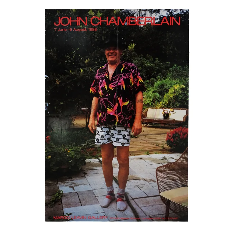 Detail for John Chamberlain at Margo Leavin Gallery Exhibition Poster, 1988 (1 of 3)