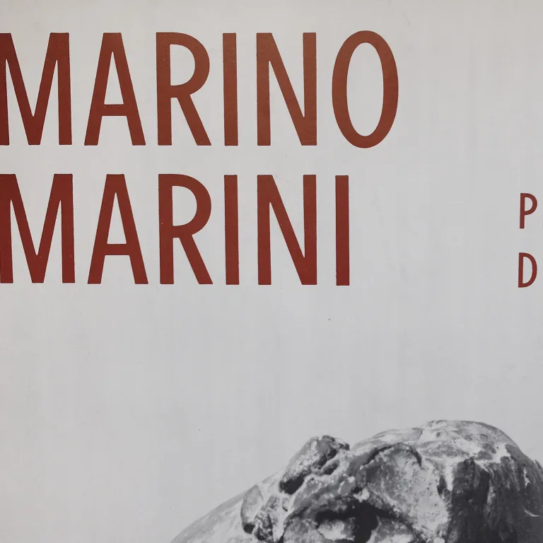 Detail for Marino Marini Personaggi Del XX Secolo Milano Poster, 1972 (5 of 5)