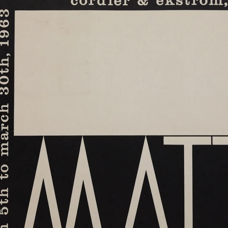 Detail for Roberto Matta at Cordier & Ekstrom Inc. Exhibition Invitation, 1963 (2 of 3)