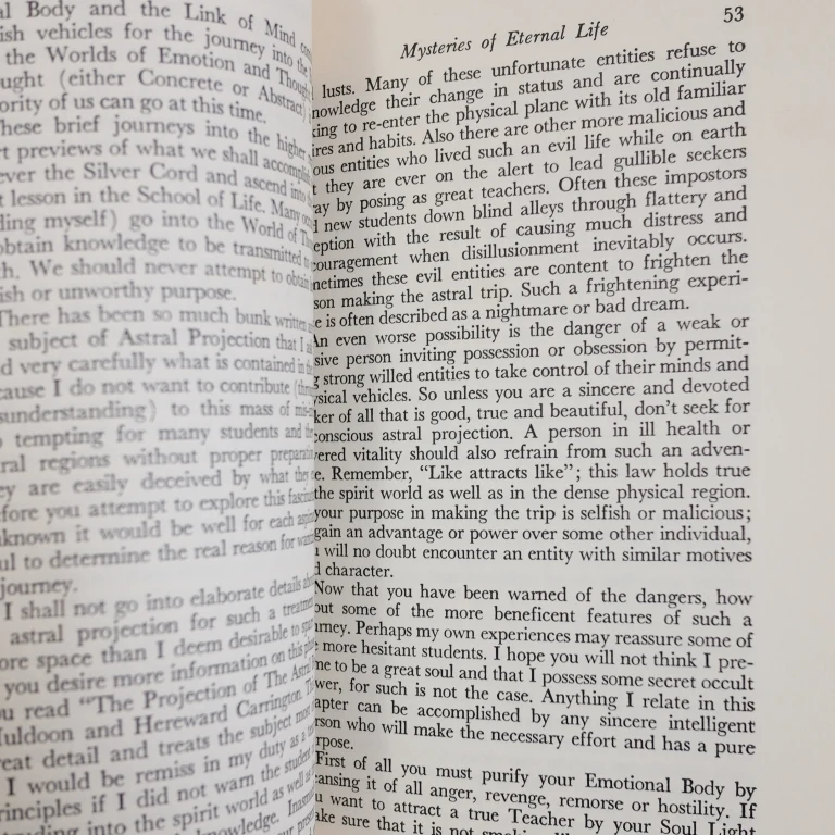 Detail for "Mysteries of Eternal Life" Paperback Book by Bro. Stanley Spears, 1970 (4 of 5)