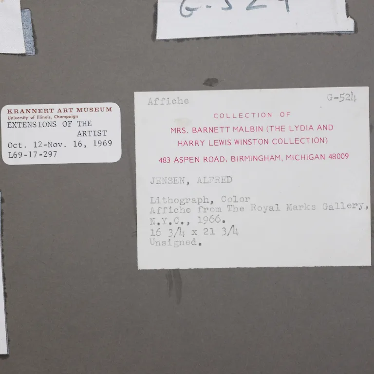 Detail for Alfred Jensen Works of Graphic at The Royal Marks Exhibition Poster, 1966 (4 of 4)