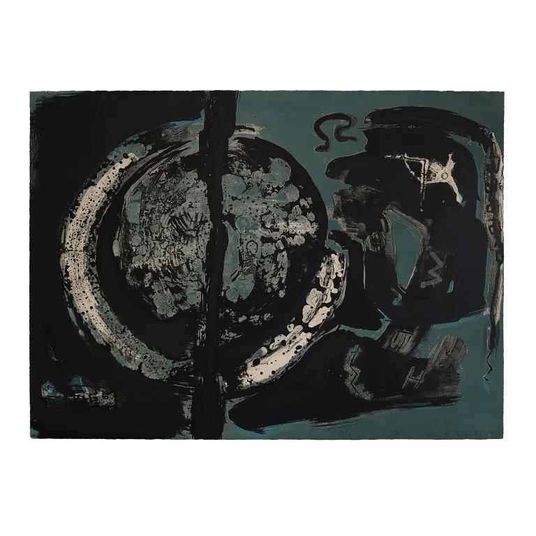 Detail for Aris G. Koutroulis "Fi" Limited Edition Numbered 19/20 Original Print, 1963 (1 of 5)