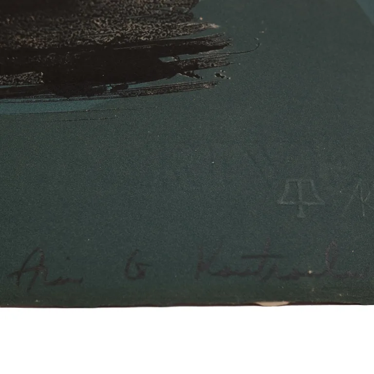 Detail for Aris G. Koutroulis "Fi" Limited Edition Numbered 19/20 Original Print, 1963 (5 of 5)