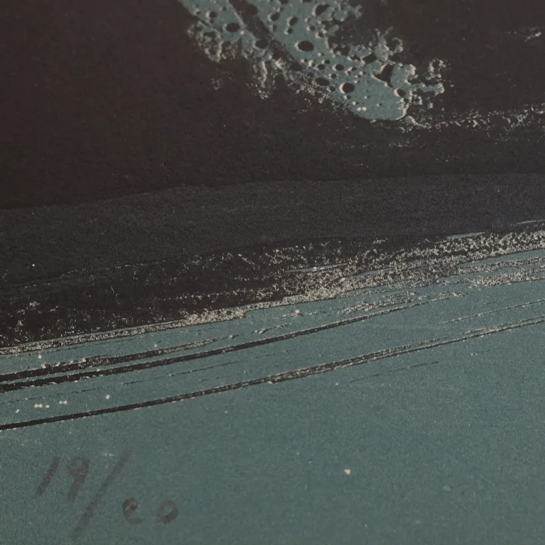 Detail for Aris G. Koutroulis "Fi" Limited Edition Numbered 19/20 Original Print, 1963 (4 of 5)