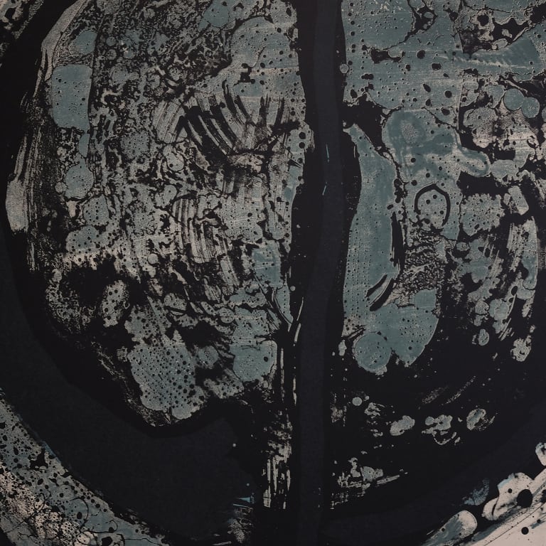 Detail for Aris G. Koutroulis "Fi" Limited Edition Numbered 19/20 Original Print, 1963 (2 of 5)