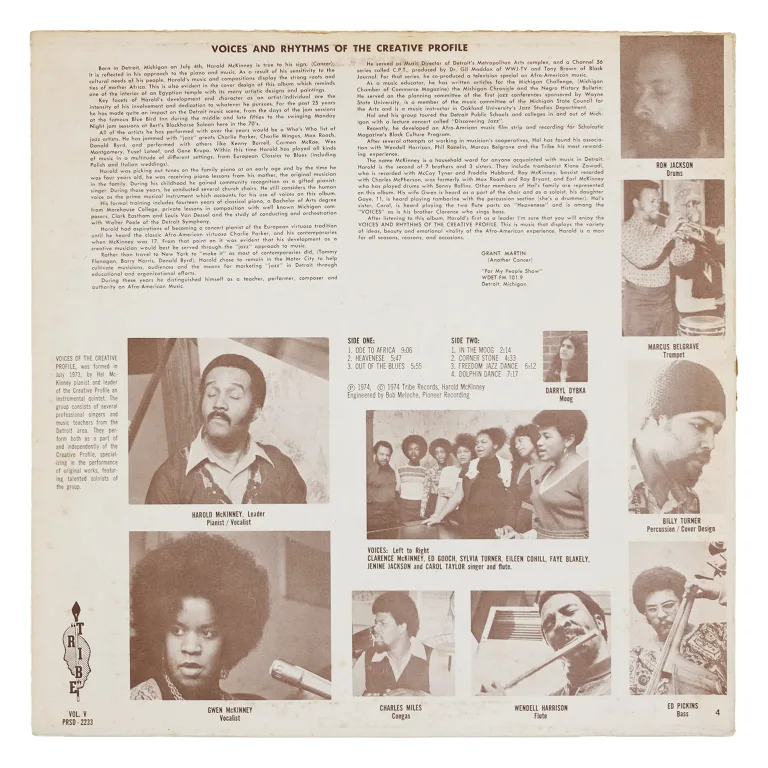 Detail for "Voices & Rhythms Of The Creative Profile" by Harold McKinney - LP, 1974 (2 of 4)