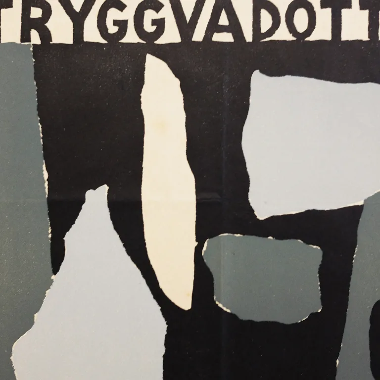 Detail for Nína Tryggvadóttir Peintures et Collages Galerie Arnaud Exhibition Poster, 1957 (2 of 4)