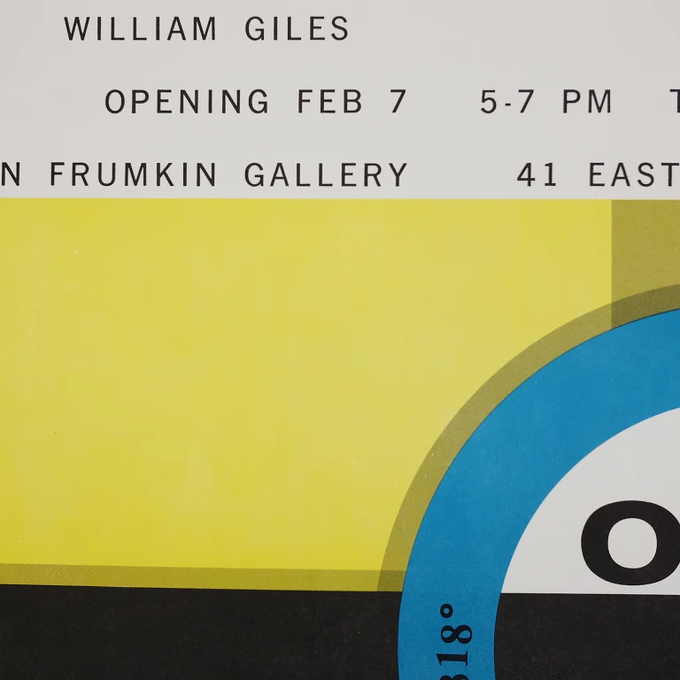 Detail for William Giles Paintings at Allan Frumkin Gallery Exhibition Poster, 1967 (2 of 3)